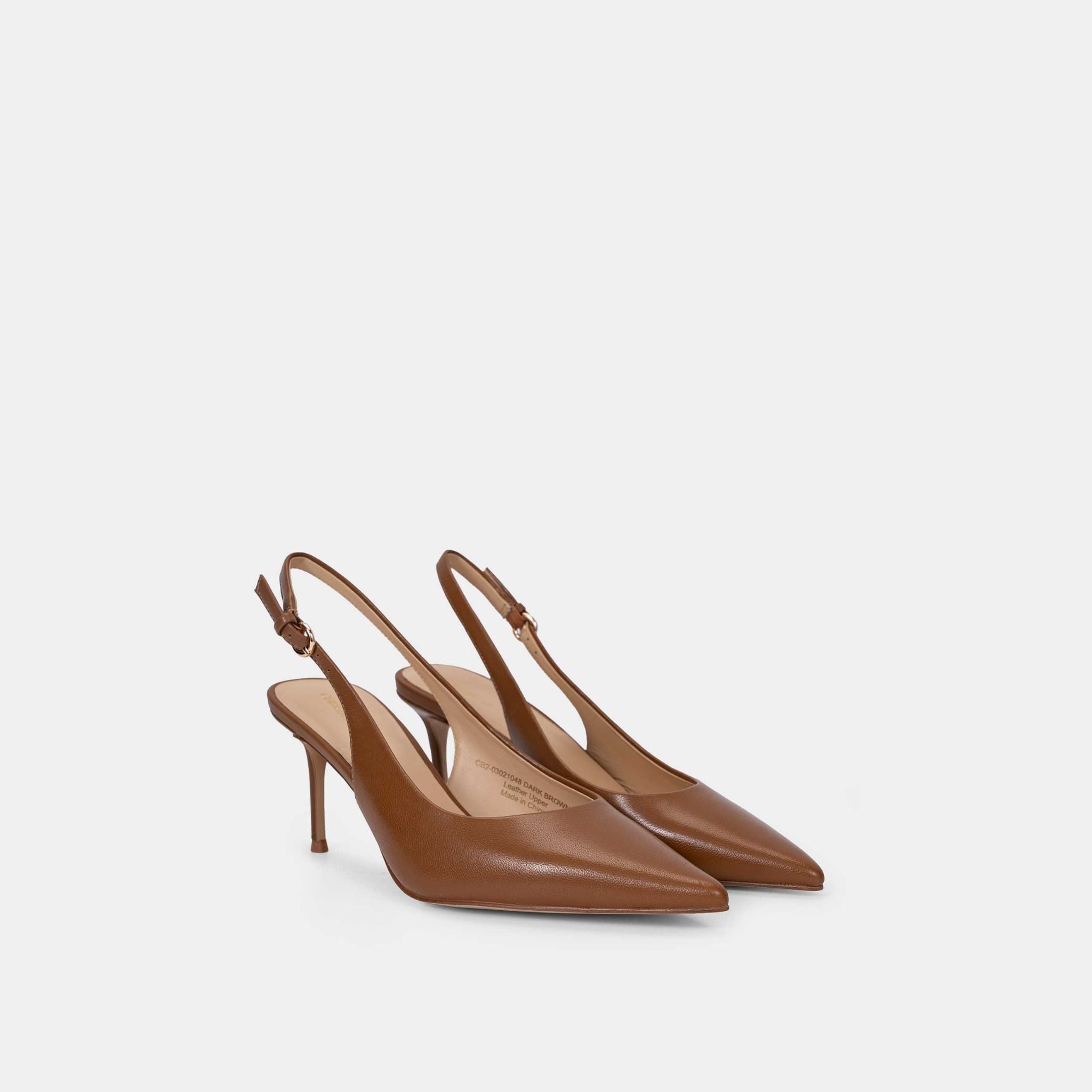  Giày Cao Gót Nữ Chrisbella Nâu Cao 7,5cm EHE051S0 