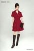 Đầm tay ngắn, Dáng thắt eo 26ADKE001Đ