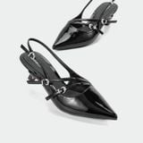  Giày Cao Gót Nữ Chrisbella Đen Cao 5cm EHE009Z0 