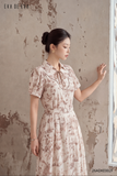  Đầm tay ngắn, Dáng thắt eo 26ADKE002F 