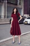  Đầm tay ngắn, Dáng thắt eo 26ADKT003Đ 