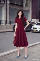  Đầm tay ngắn, Dáng thắt eo 26ADKT003Đ 