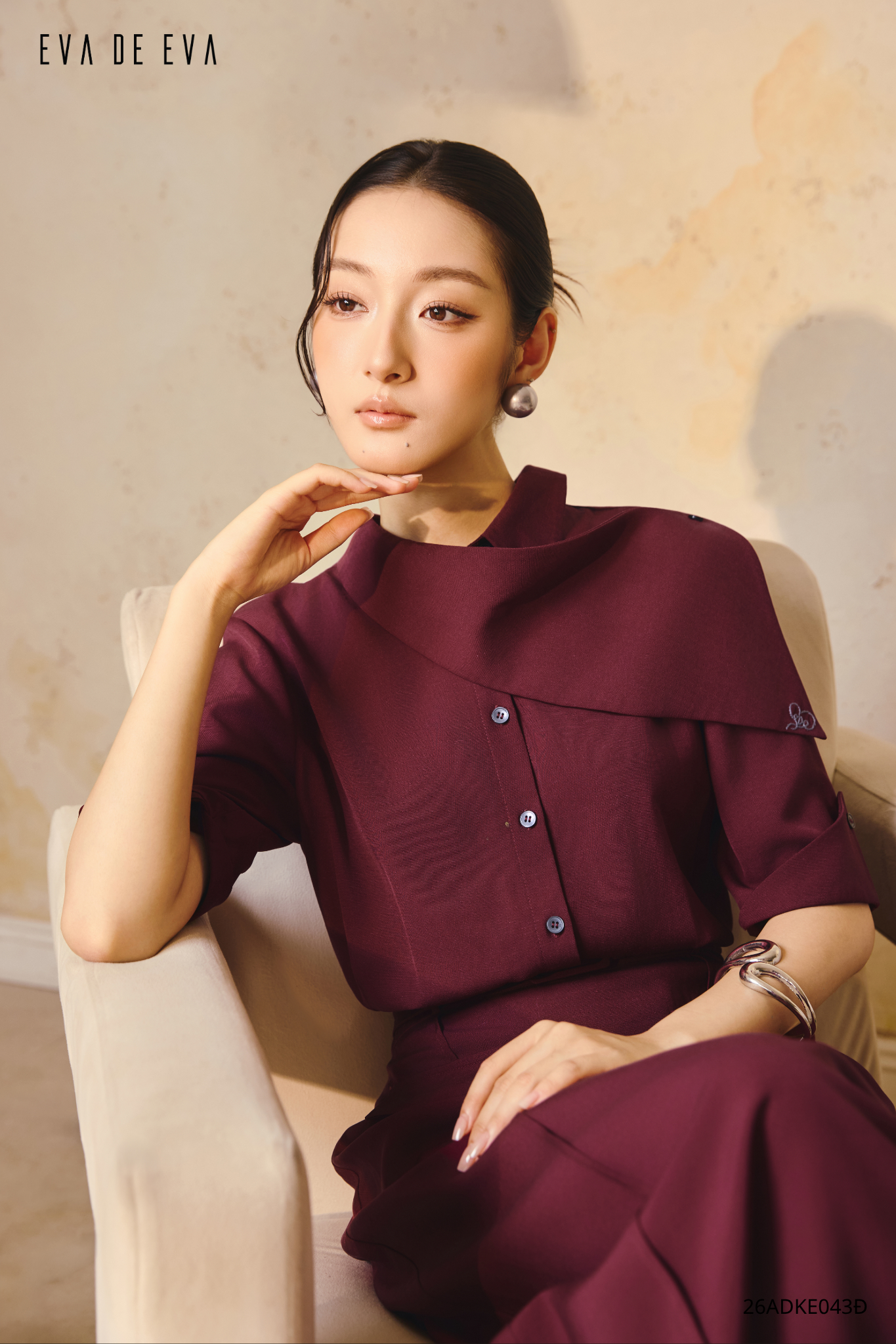  Đầm tay ngắn,  26ADKE043Đ 