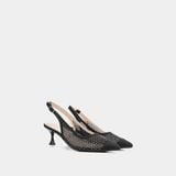  Giày Cao Gót Nữ Chrisbella Đen Cao 6cm EHE036Z0 