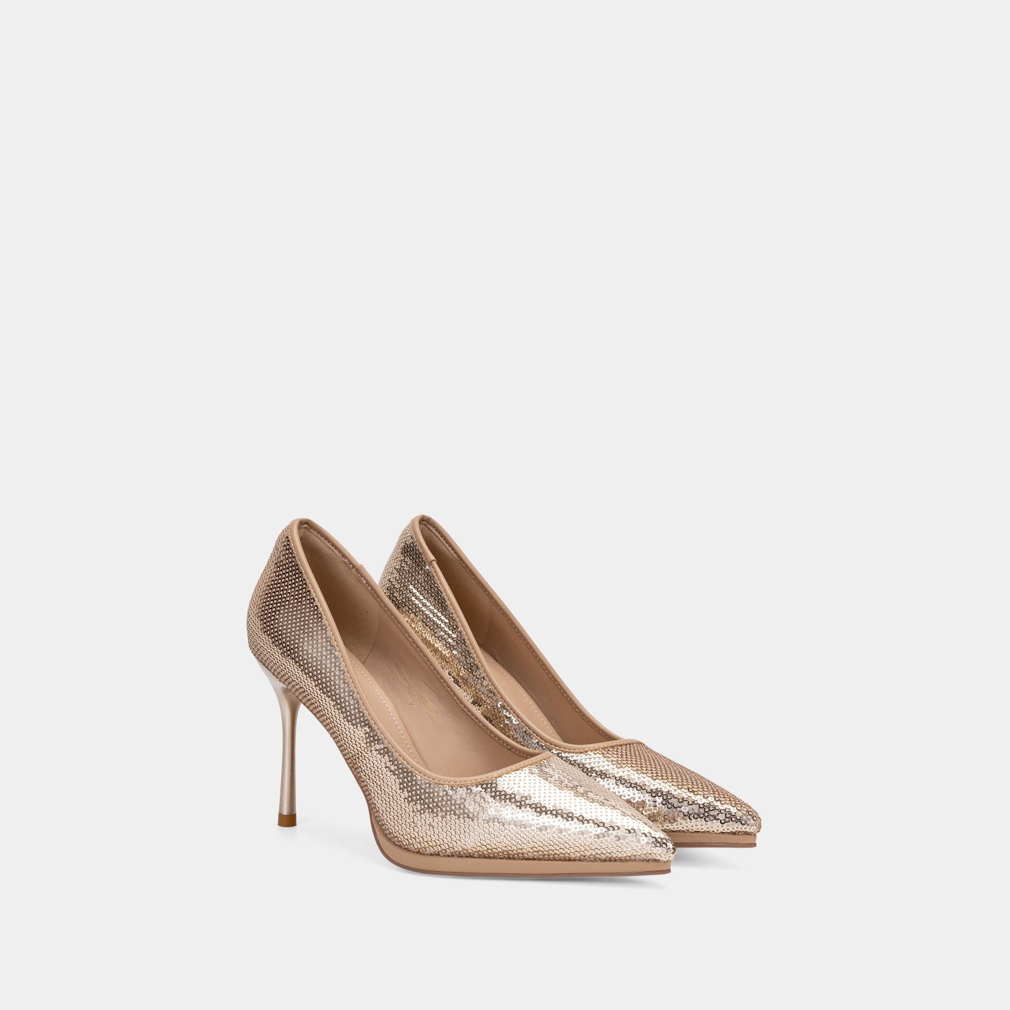  Giày Cao Gót Nữ Chrisbella Vàng Cao 9cm EHE058S0 
