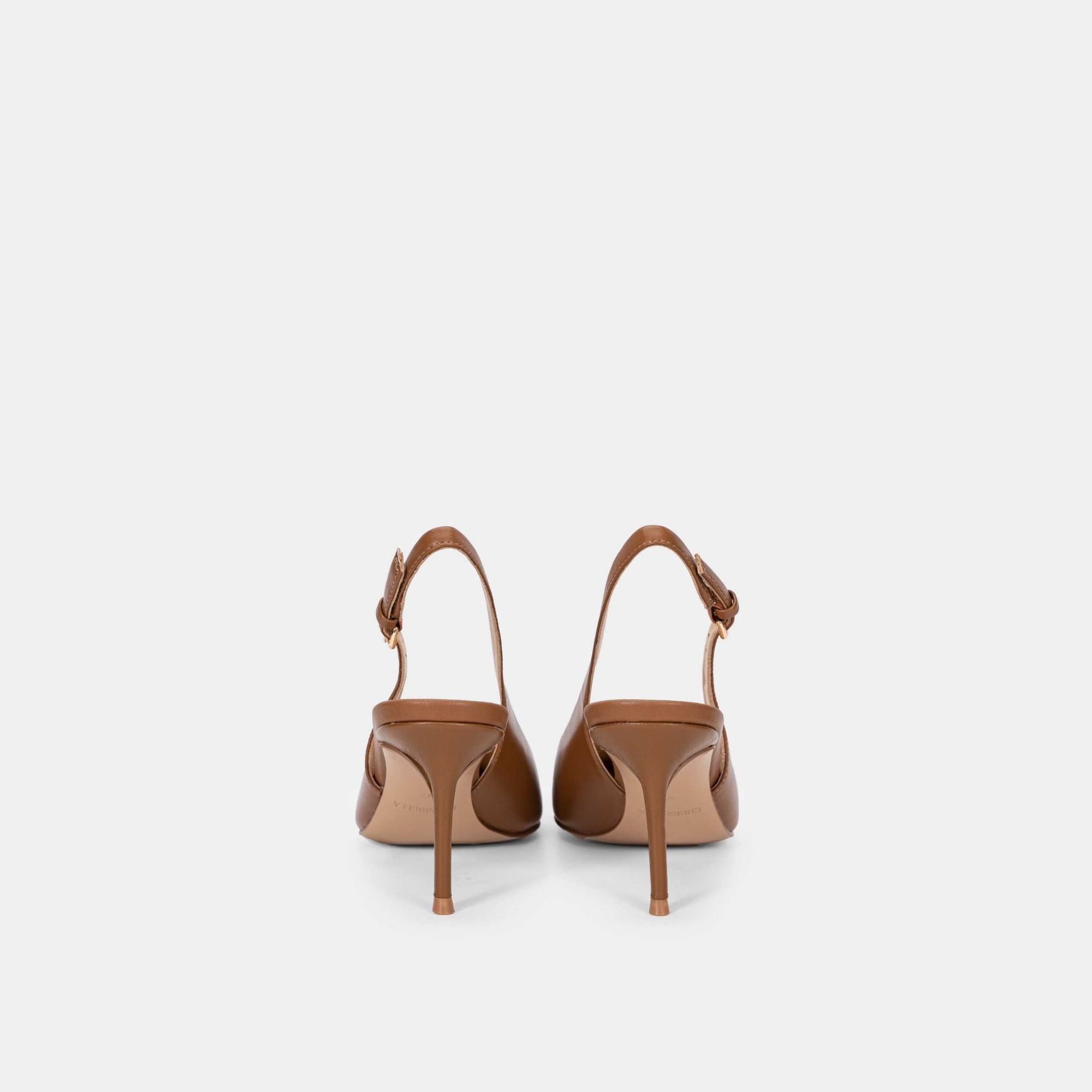  Giày Cao Gót Nữ Chrisbella Nâu Cao 7,5cm EHE051S0 