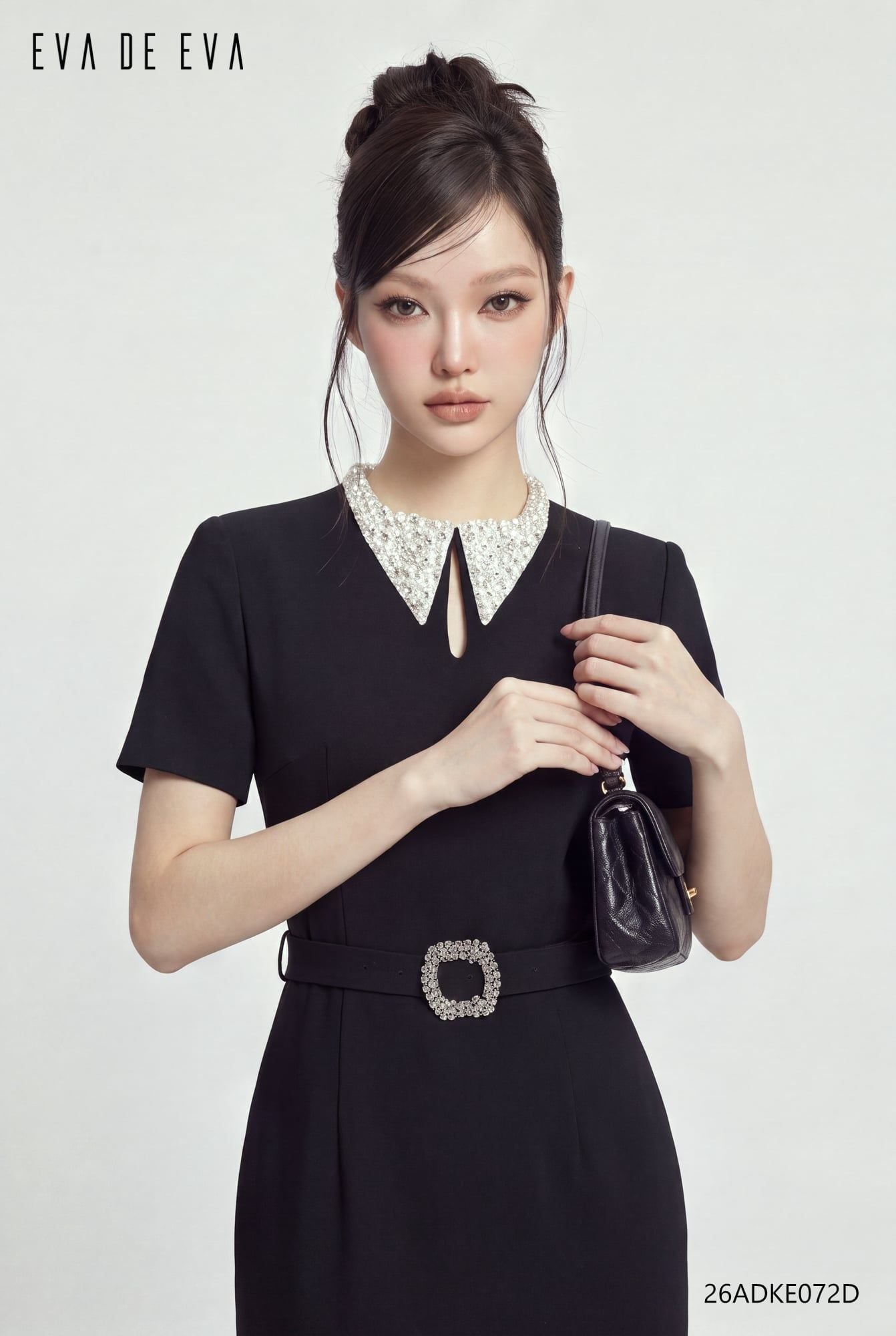  Đầm tay ngắn, Dáng thắt eo 26ADKE072D 
