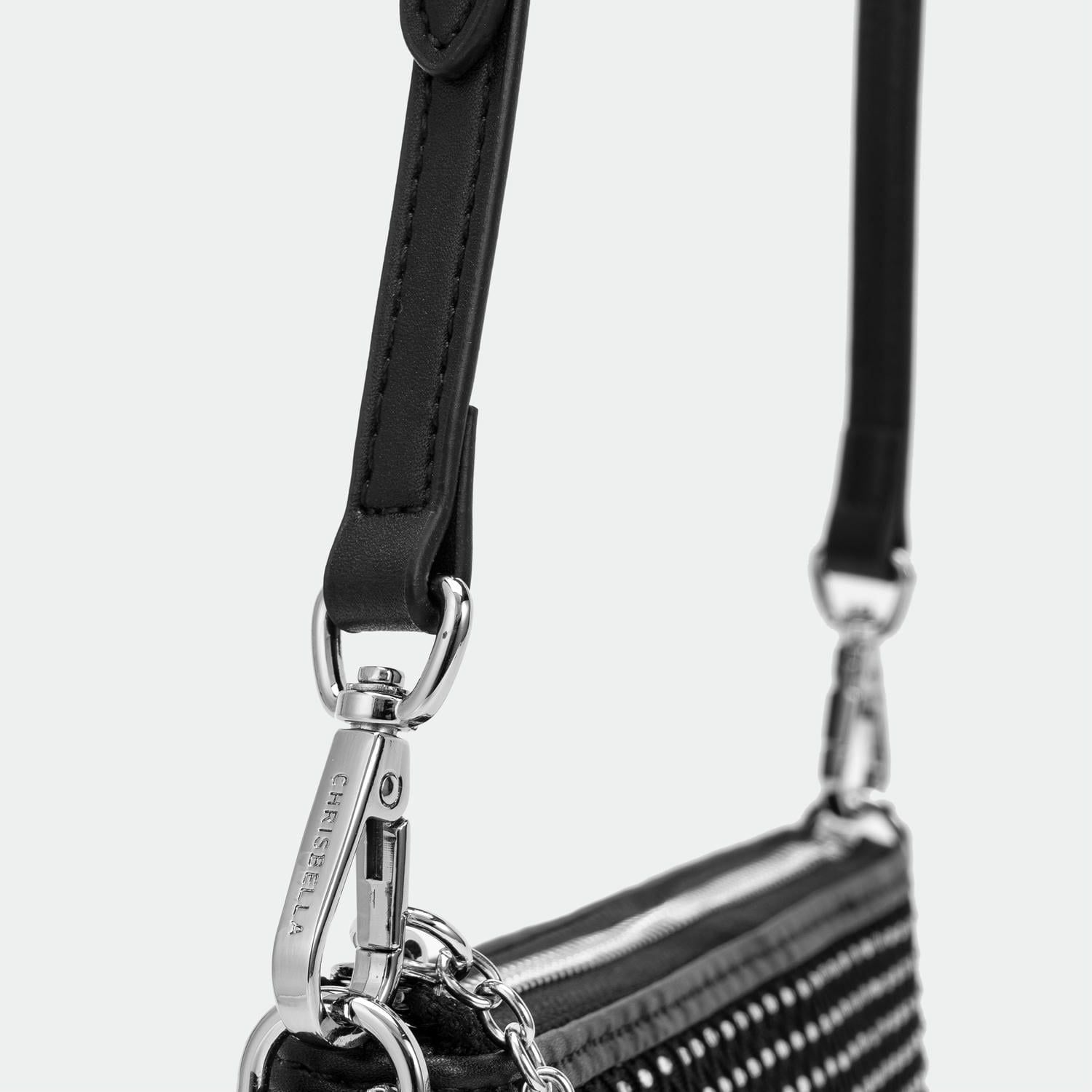  Túi Cầm tay Đeo chéo Nữ Chrisbella Đen EHO021Z0 