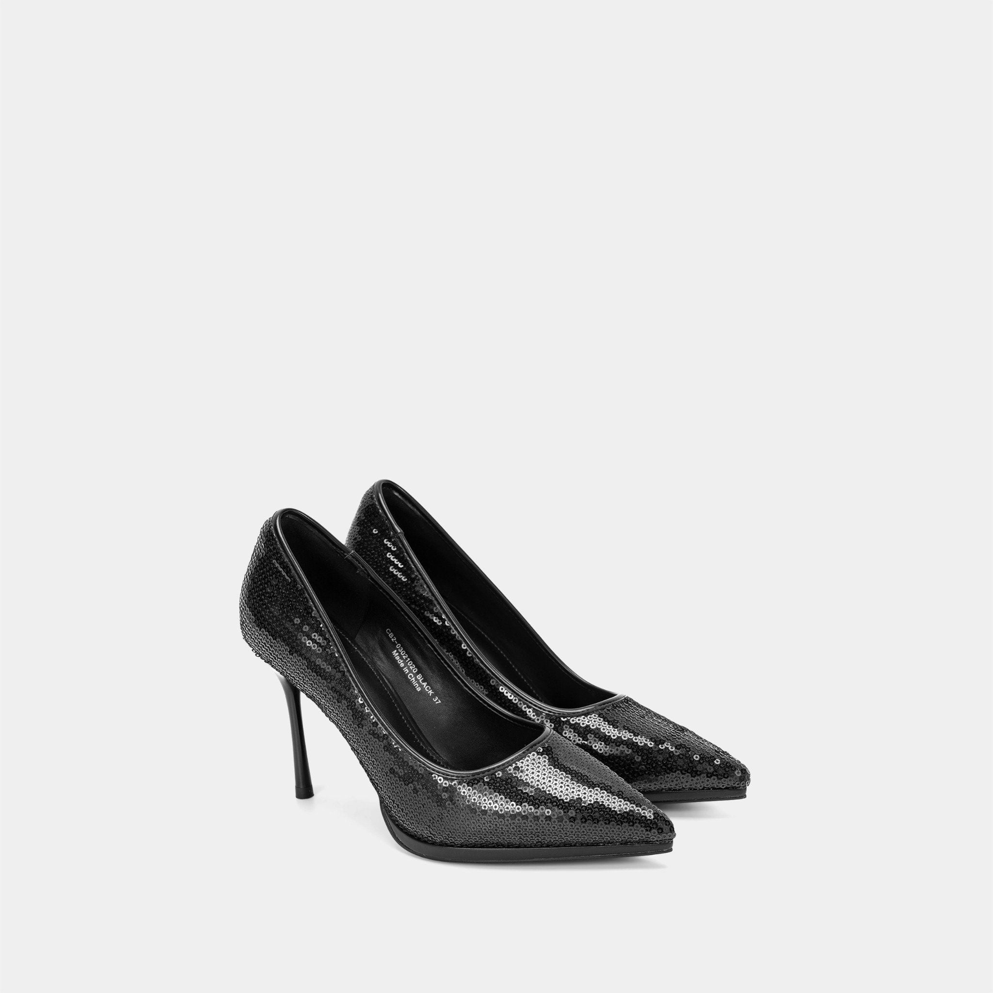 Giày Cao Gót Nữ Chrisbella Đen Cao 9cm EHE058S0 