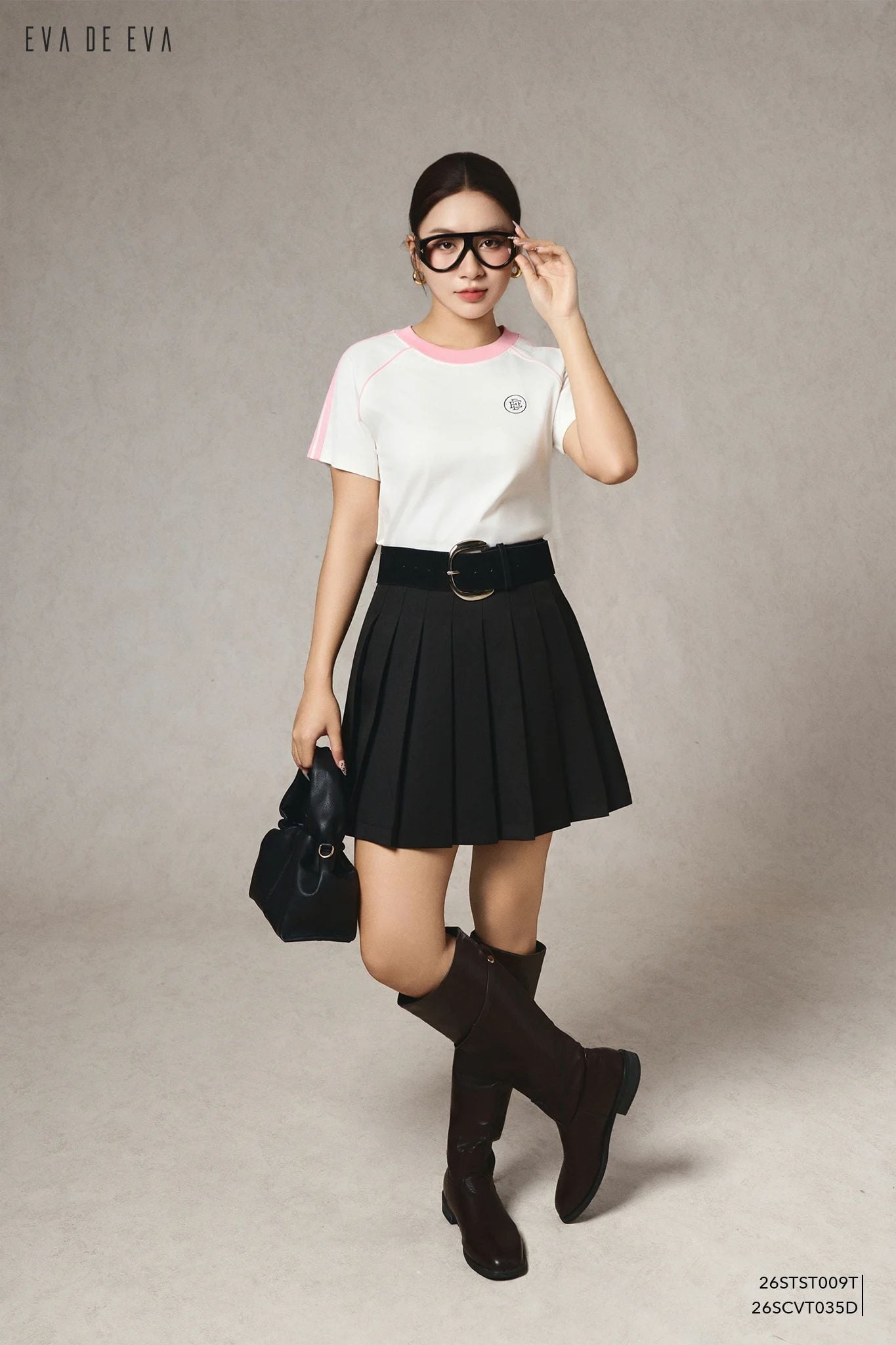  Chân váy Mini, Xếp ly 26SCVT035D2 