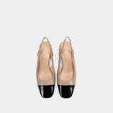 Giày Cao Gót Nữ Chrisbella Be Sáng Cao 5cm EHE030Z0 