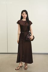  Đầm tay ngắn, Dáng thắt eo 26SDKE055N 