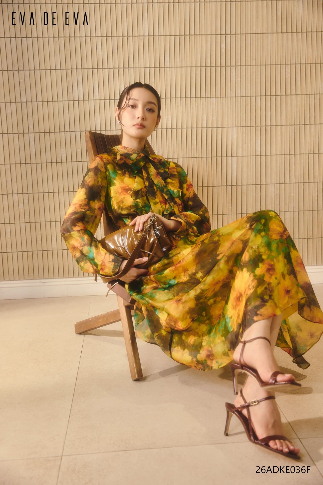  Đầm tay dài, Dáng thắt eo 26ADKE036F 