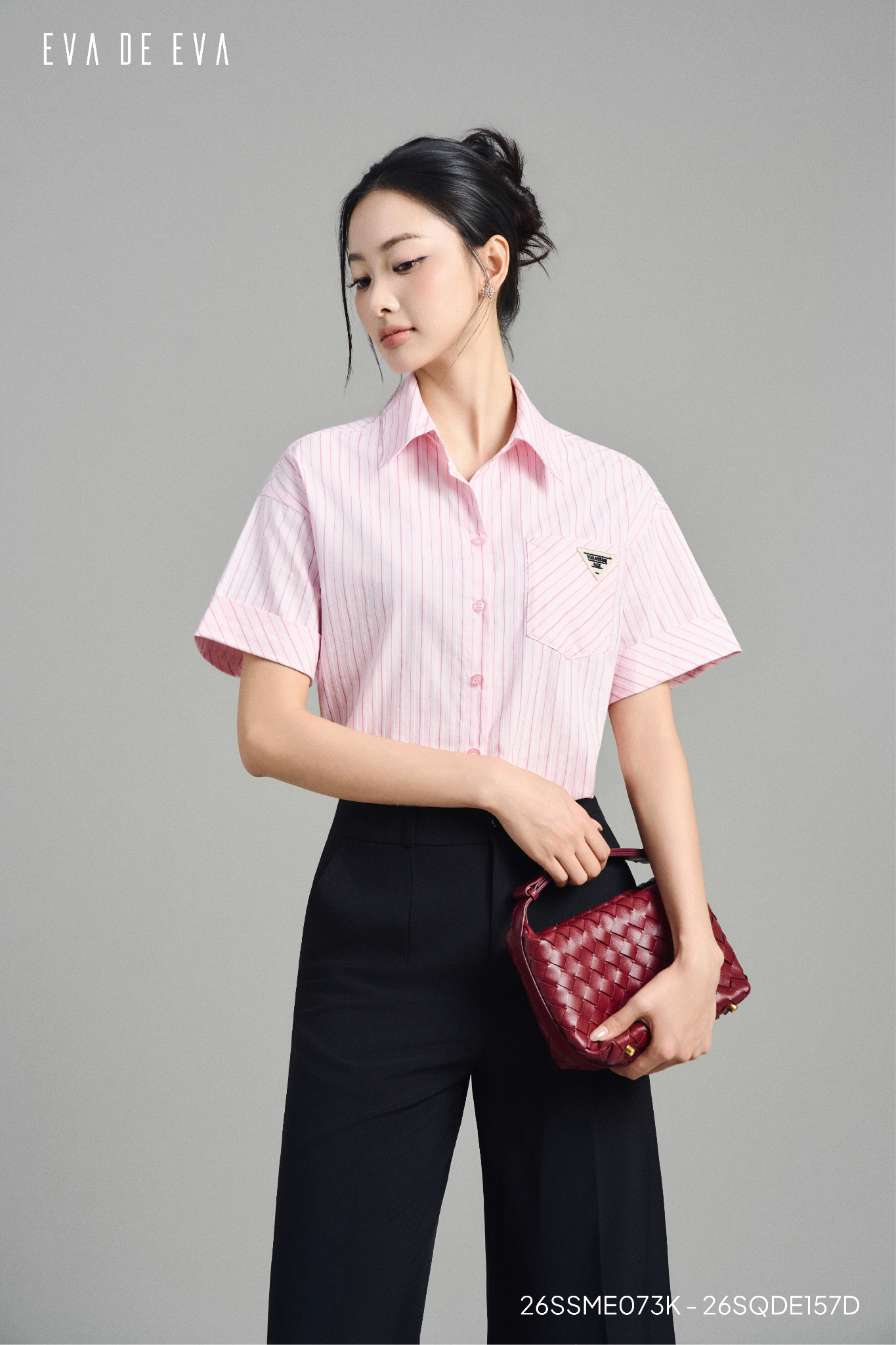  Sơ mi tay ngắn, Dáng sơ vin 26SSME073K 