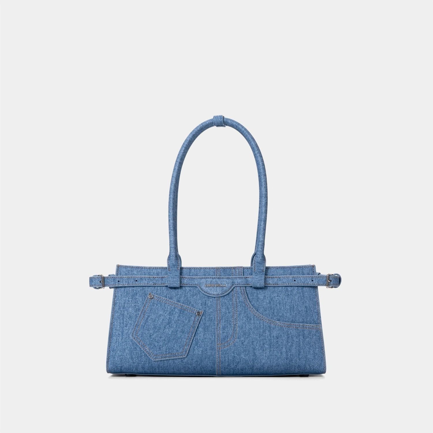  Túi Đeo vai Nữ hiệu ứng Denim Chrisbella đa sắc size L EHO005Z0 