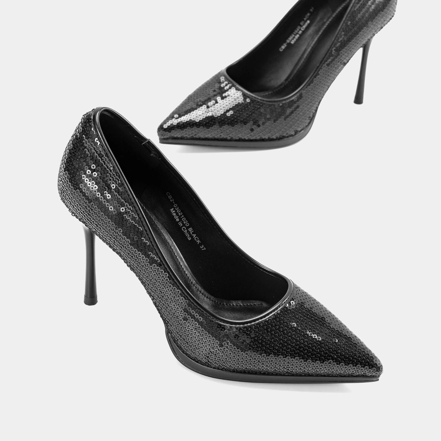  Giày Cao Gót Nữ Chrisbella Đen Cao 9cm EHE058S0 