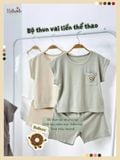  Bộ thun áo vai liền - quần shorts bé trai - 8935334000797 