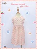  Đầm thun jacquard sát nách phối bèo bé gái ECOBAMBI - BB-24DAMBG041 - 8935334001848 