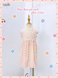  Đầm thun jacquard sát nách phối bèo bé gái ECOBAMBI - BB-24DAMBG041 - 8935334001848 