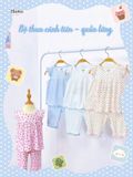  Bộ thun rib tay cánh tiên quần lửng in họa tiết bé gái ECOBAMBI - 8935334001169 