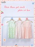  Đầm thun jacquard sát nách phối bèo bé gái ECOBAMBI - BB-24DAMBG041 - 8935334001848 
