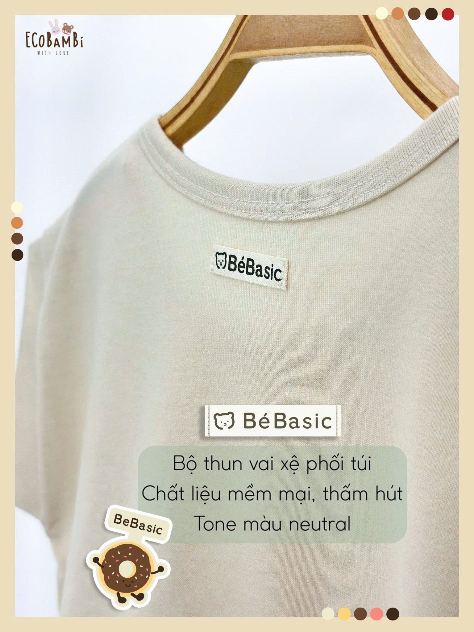  Bộ thun áo vai liền - quần shorts bé trai - 8935334000797 