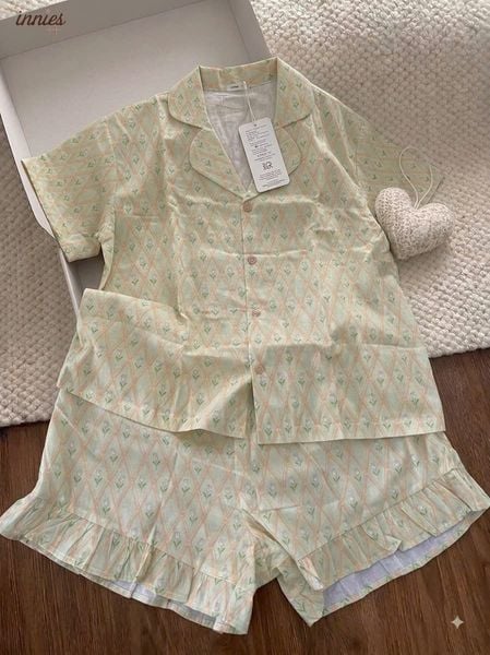  Pyjama cotton thô quần shorts nữ Innies - 8935334001138 