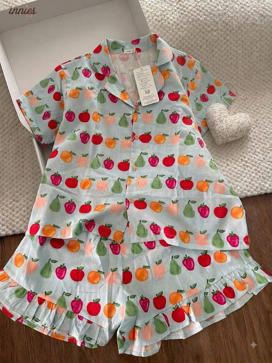  Pyjama cotton thô quần shorts nữ Innies - 8935334001138 