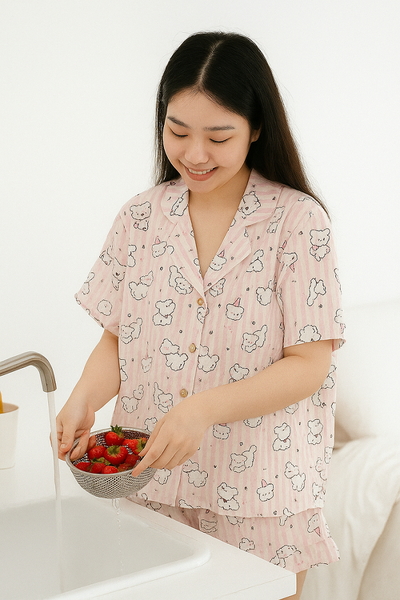  Pyjama cotton thô quần shorts nữ Innies - 8935334001138 