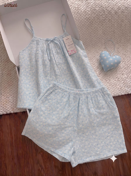  Bộ muslin 2 dây mảnh - quần shorts nữ Innies - 8935334001251 