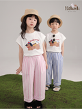  Bộ quần sọc baggy áo sát nách unisex ECOBAMBI - 8935334002180 