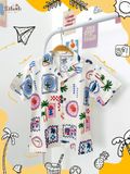  Áo sơ mi họa tiết bé trai ECOBAMBI - 8935334000117 