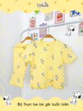  Bộ thun loe họa tiết form rộng bé gái ECOBAMBI - 8935334001824 