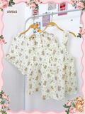  Bộ cotton muslin sát nách nút cài giữa - quần shorts bèo mặc nhà nữ Innies - IN-23BONU001 - 8935334000926 