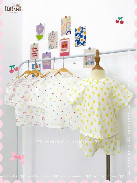  Bộ thun cánh dơi - quần shorts bé gái ECOBAMBI - BB-24BOBG003 - 8935334000933 