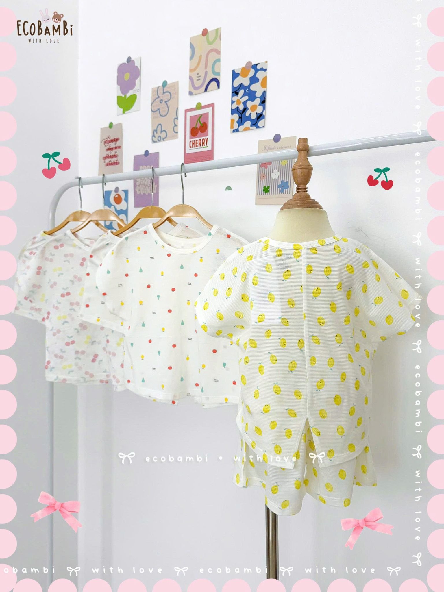  Bộ thun cánh dơi - quần shorts bé gái ECOBAMBI - BB-24BOBG003 - 8935334000933 