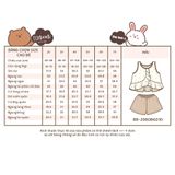  Bộ muslin sát nách vạt chéo quần shorts bé gái ECOBAMBI - 8935334001930 