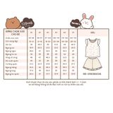  Bộ thun áo cánh tiên - quần shorts caro phối bèo bé gái ECOBAMBI - 8935334000391 