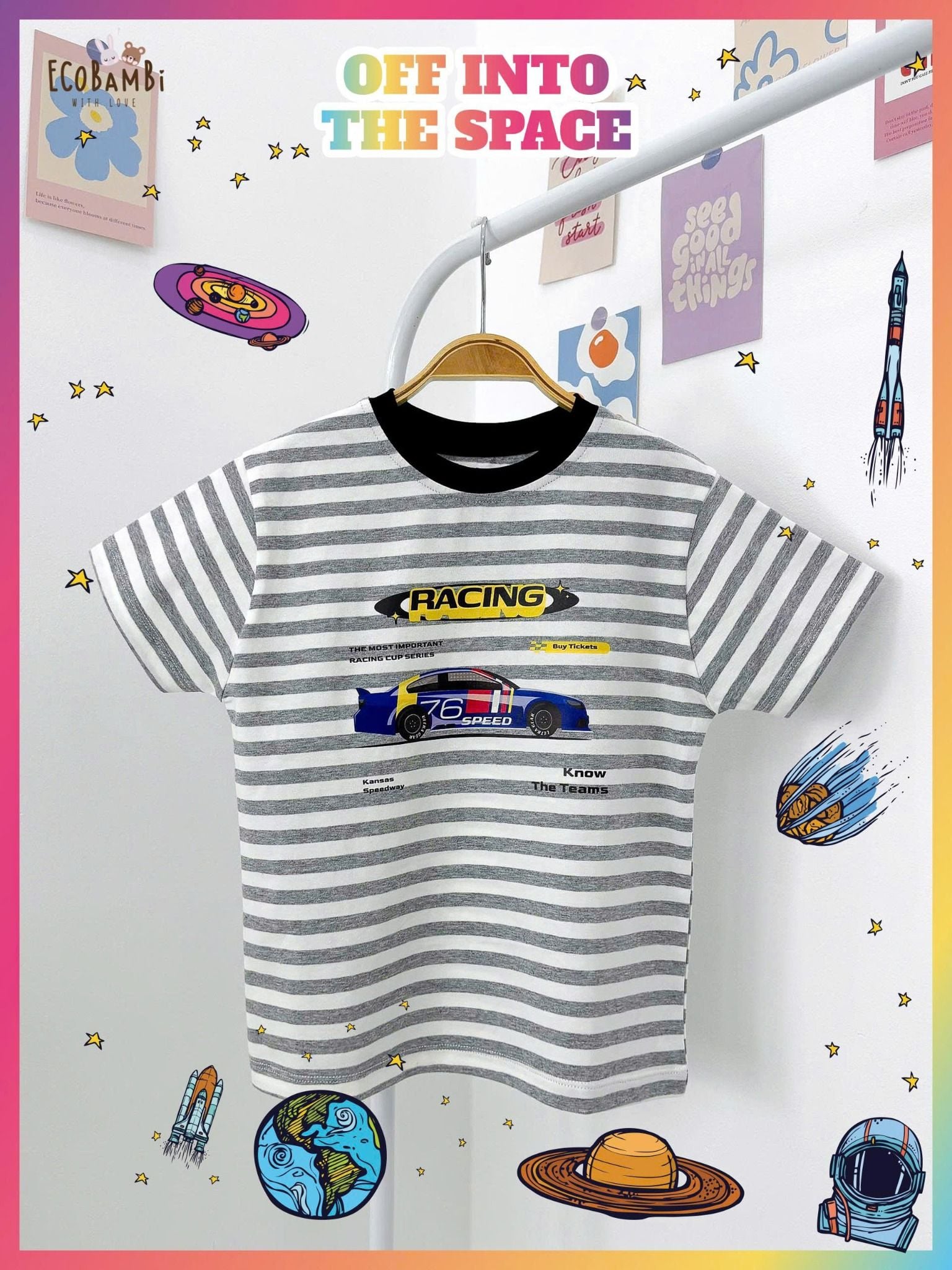  Áo thun cotton unisex ECOBAMBI - 8935334001077 -  BB-23AOBT018 