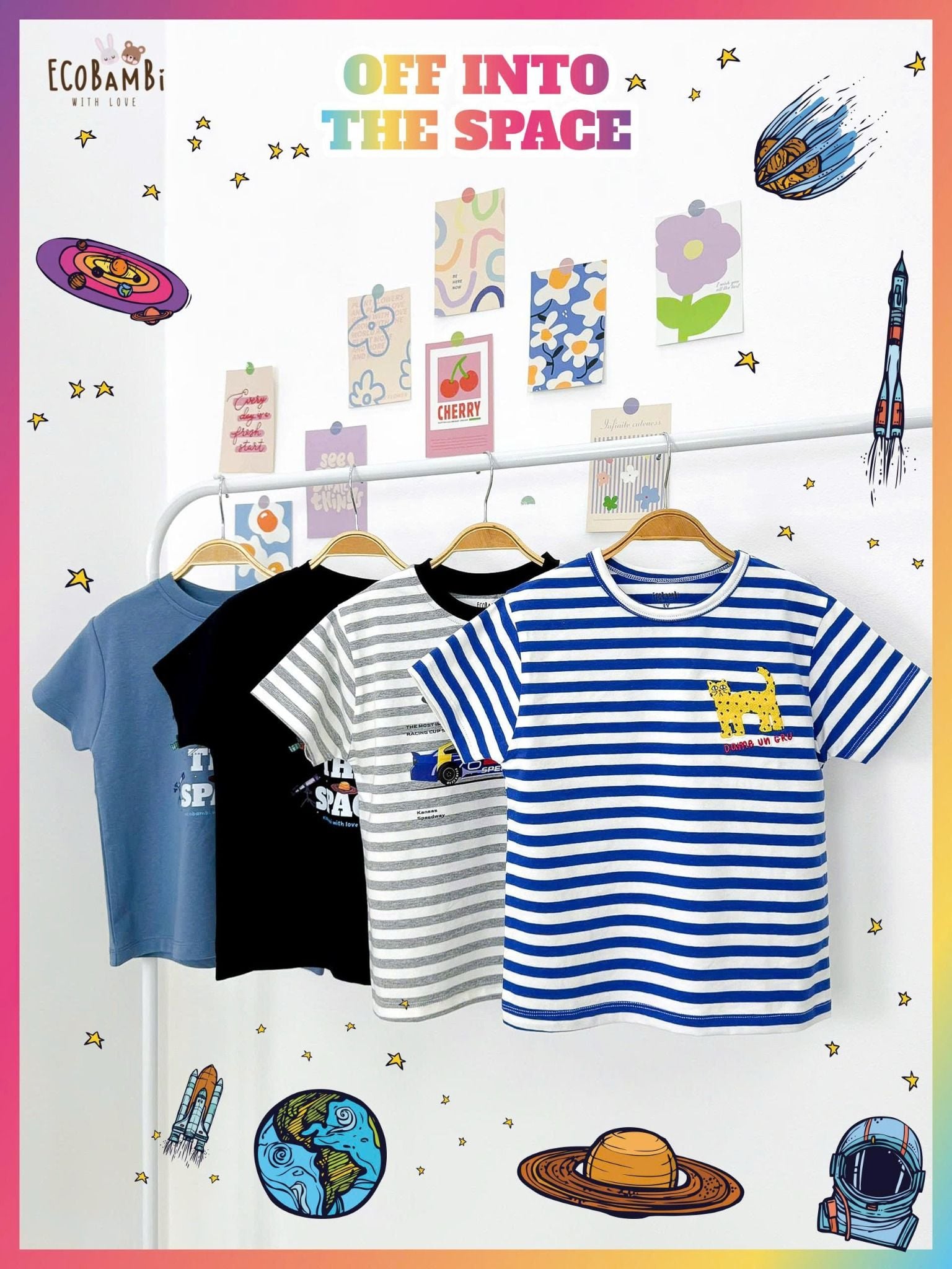  Áo thun cotton unisex ECOBAMBI - 8935334001077 -  BB-23AOBT018 