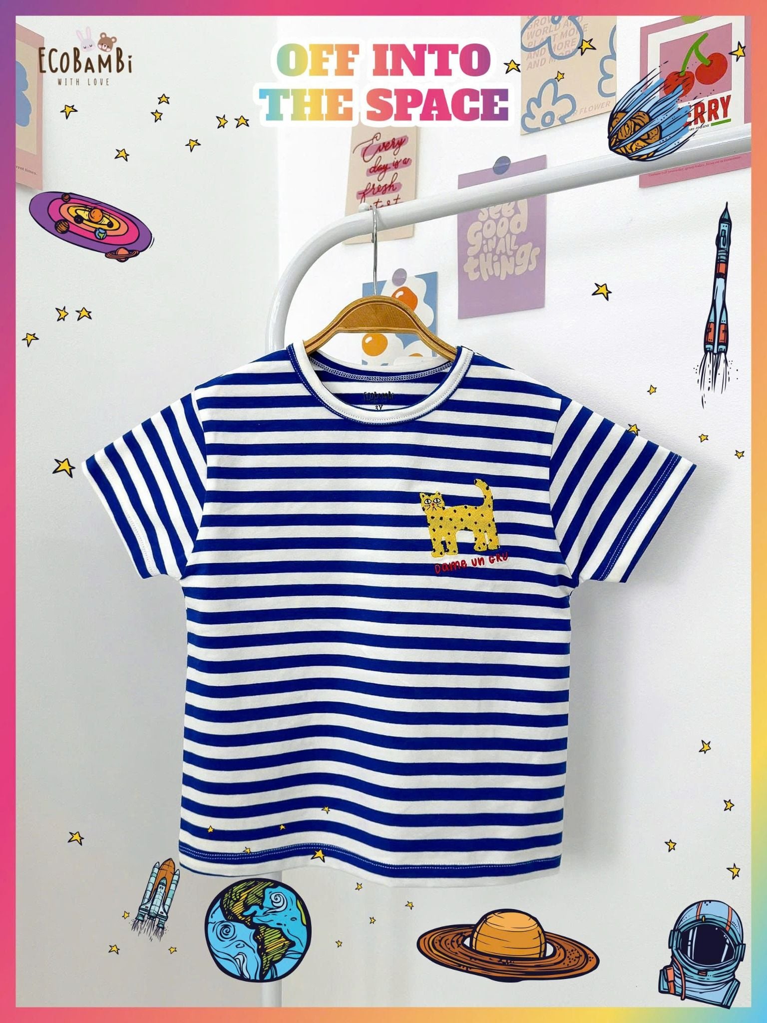  Áo thun cotton unisex ECOBAMBI - 8935334001077 -  BB-23AOBT018 