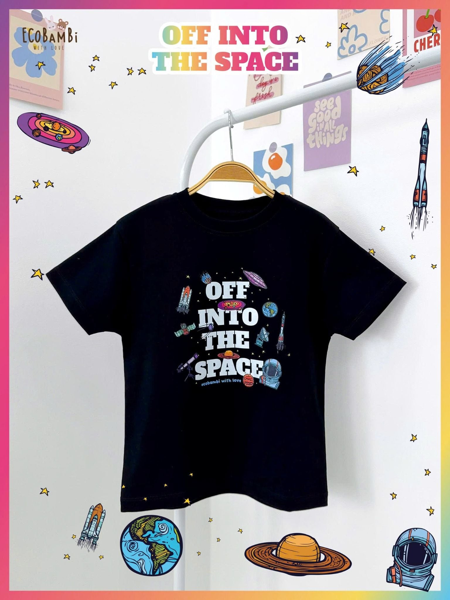  Áo thun cotton unisex ECOBAMBI - 8935334001077 -  BB-23AOBT018 