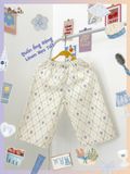  Quần linen ống suông họa tiết hoa nhí dễ thương bé gái ECOBAMBI - 8935334002081 