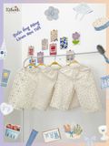  Quần linen ống suông họa tiết hoa nhí dễ thương bé gái ECOBAMBI - 8935334002081 