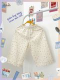  Quần linen ống suông họa tiết hoa nhí dễ thương bé gái ECOBAMBI - 8935334002081 