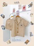  Set sơ mi muslin linen bé trai ECOBAMBI - 8935334002098 
