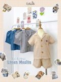  Set sơ mi muslin linen bé trai ECOBAMBI - 8935334002098 
