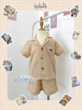  Set sơ mi muslin linen bé trai ECOBAMBI - 8935334002098 