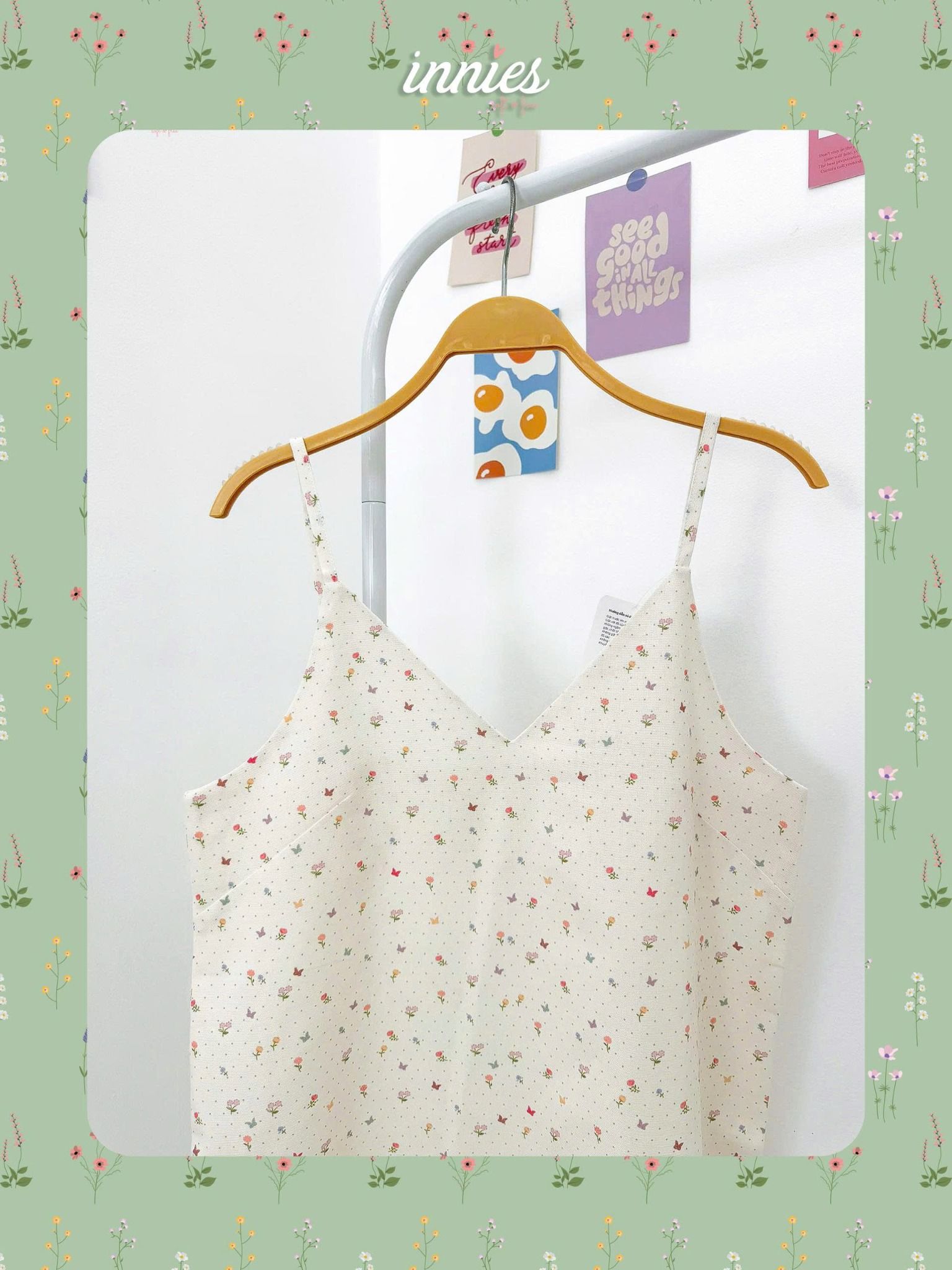  Đầm linen 2 dây mặc nhà nữ Innies - 8935334002074 