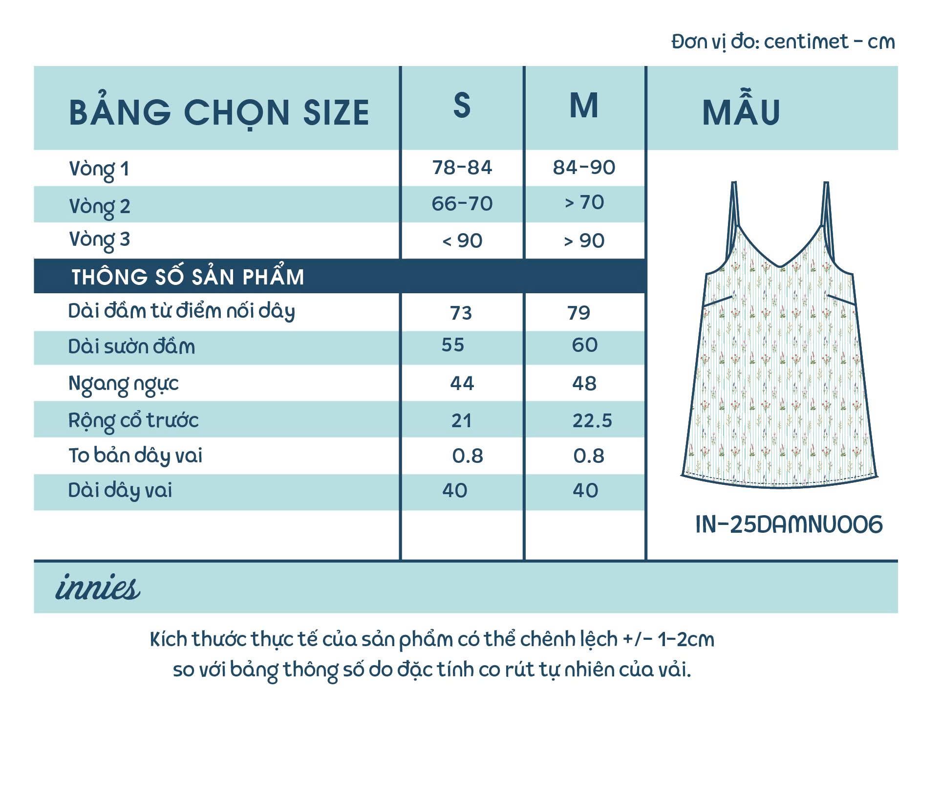  Đầm linen 2 dây mặc nhà nữ Innies - 8935334002074 